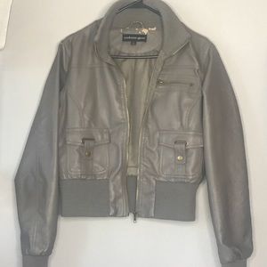 Grey Leather Jacket